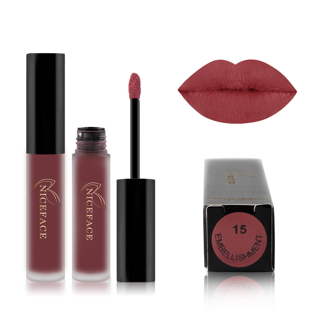 Matte lip glaze