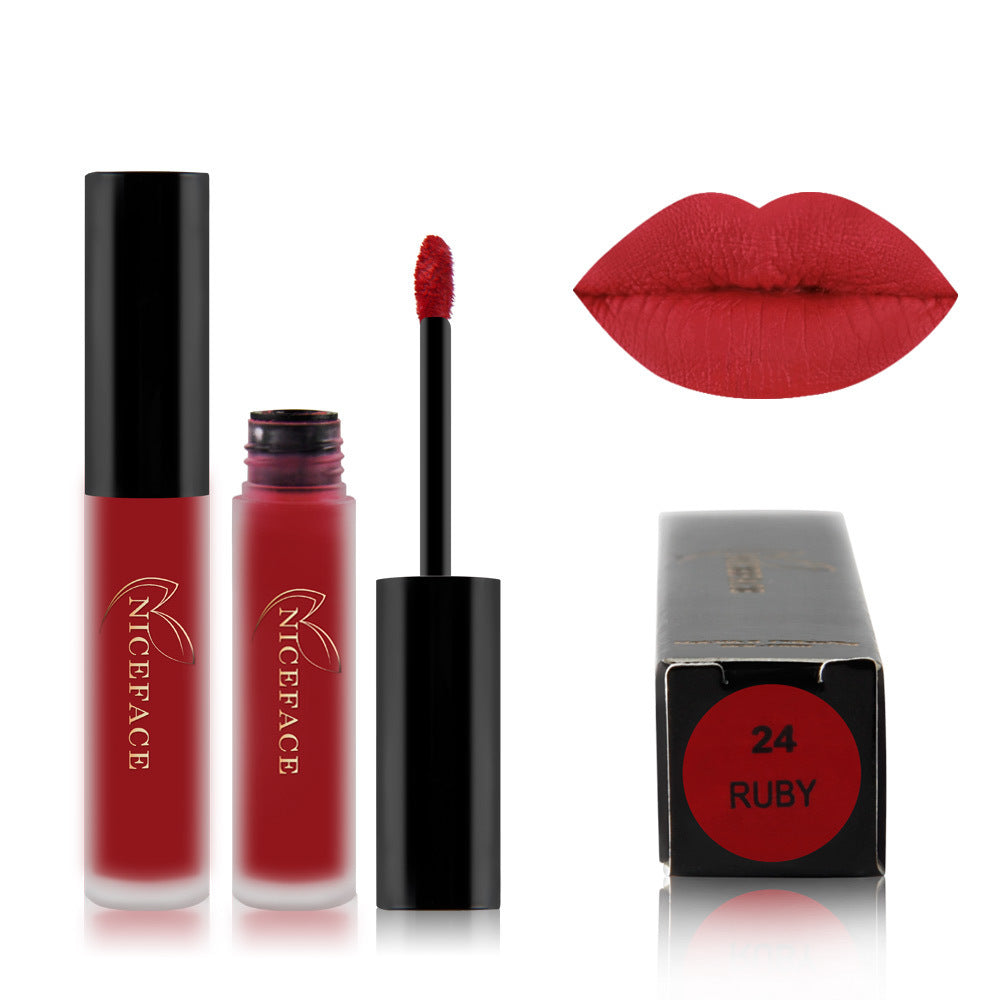 Matte lip glaze