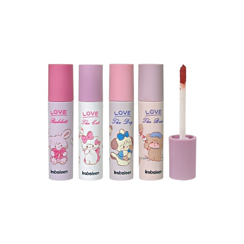 Mengmeng Paradise Milk Cream Lip Lacquer Velvet Matte Matte Peach Color